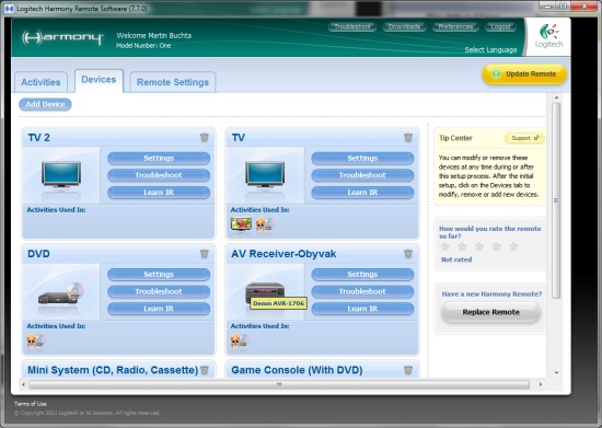 Logitech Harmony Remote Software