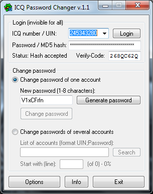 ICQ Password Changer ICQ Password Changer