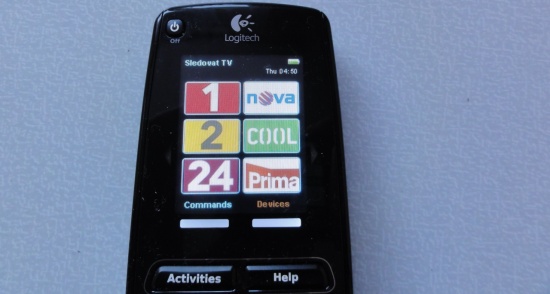 Logitech Harmony One - ikonky televizních stanic