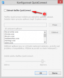 TeamViewer - vypnout QuickButton