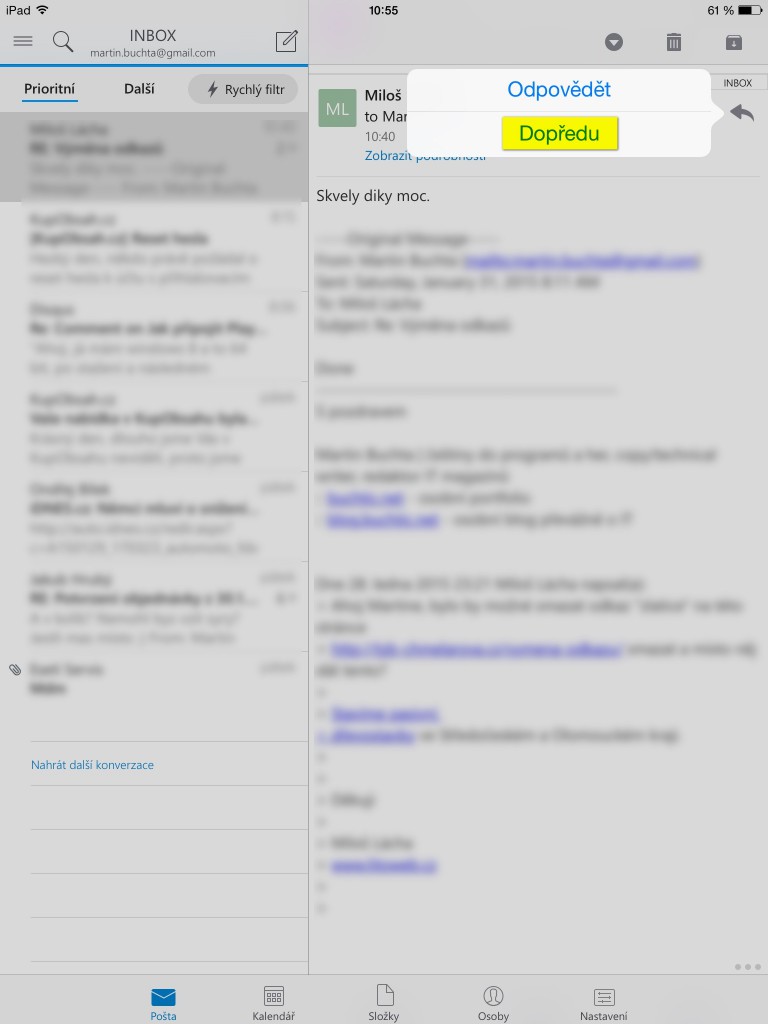 Microsoft Outlook pro iOS